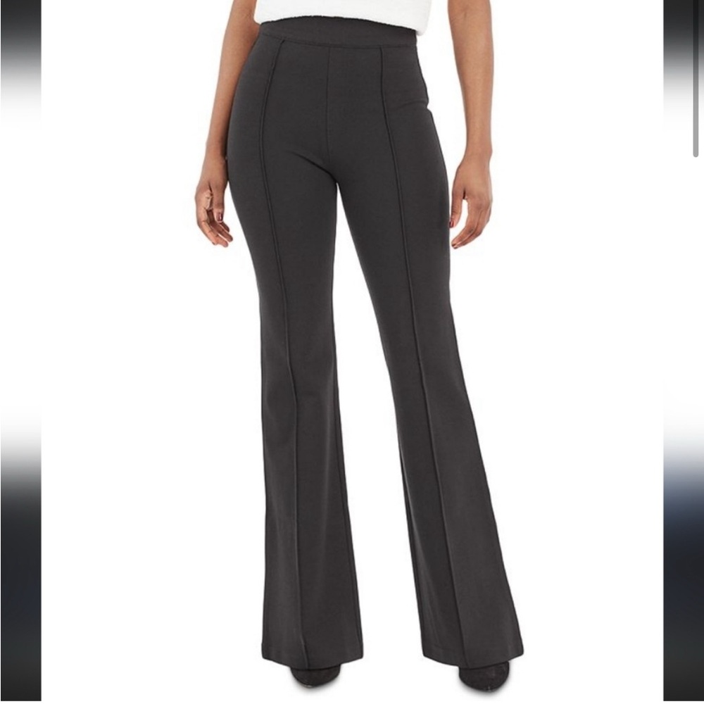 Spanx The Perfect Pant High Rise Flare Trousers in Charcoal Grey.